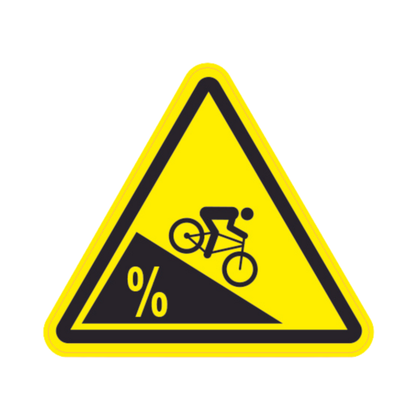 Panneau Triangle Dibon VTT Pente % TRI-DIB179